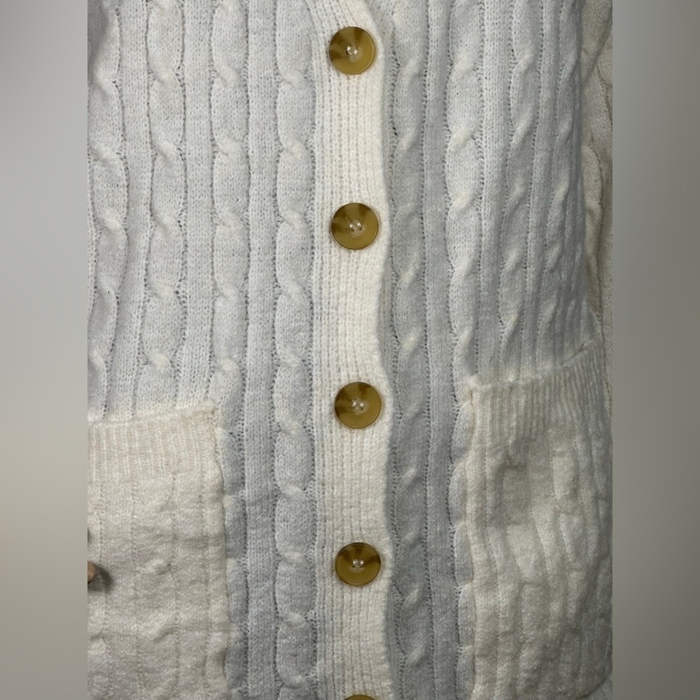 HIPPIE ROSE Baby-Cable-Knit Button Front Cardigan - Picture 2 of 4